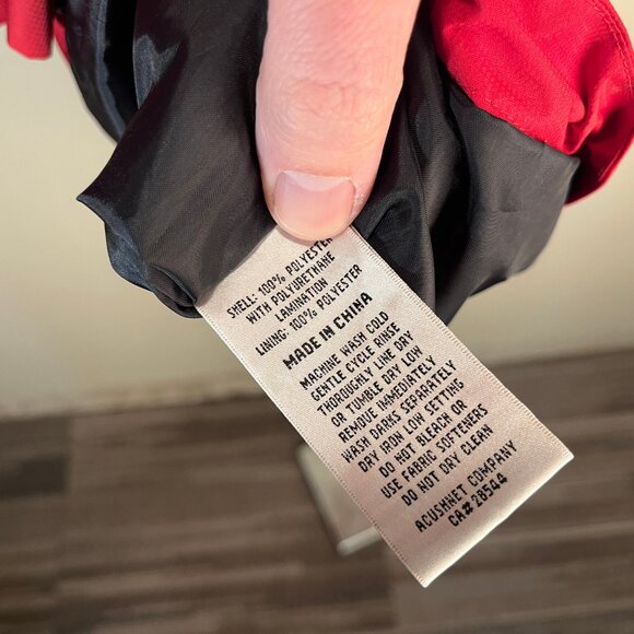 FootJoy FJ Men's red wtih black trim short sleeve DryJoys jacket shirt Large L - Picture 6 of 7